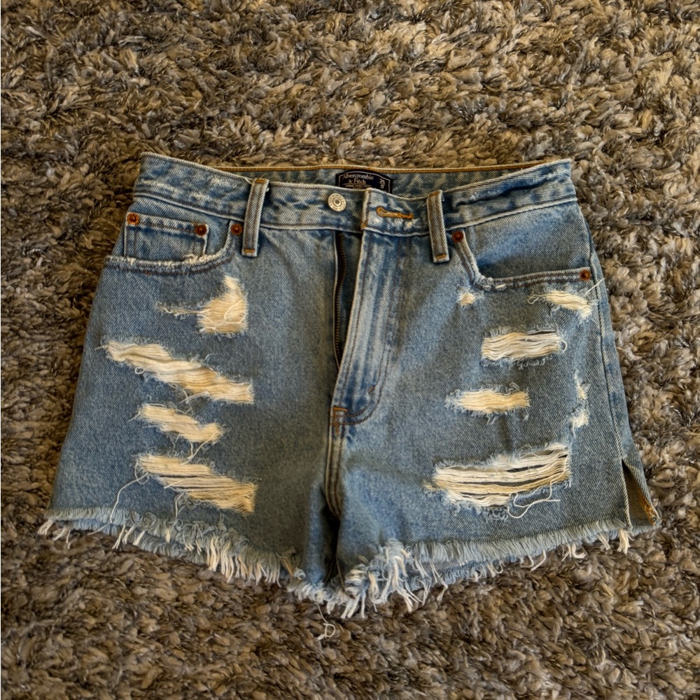 Abercrombie Distressed Denim Shorts